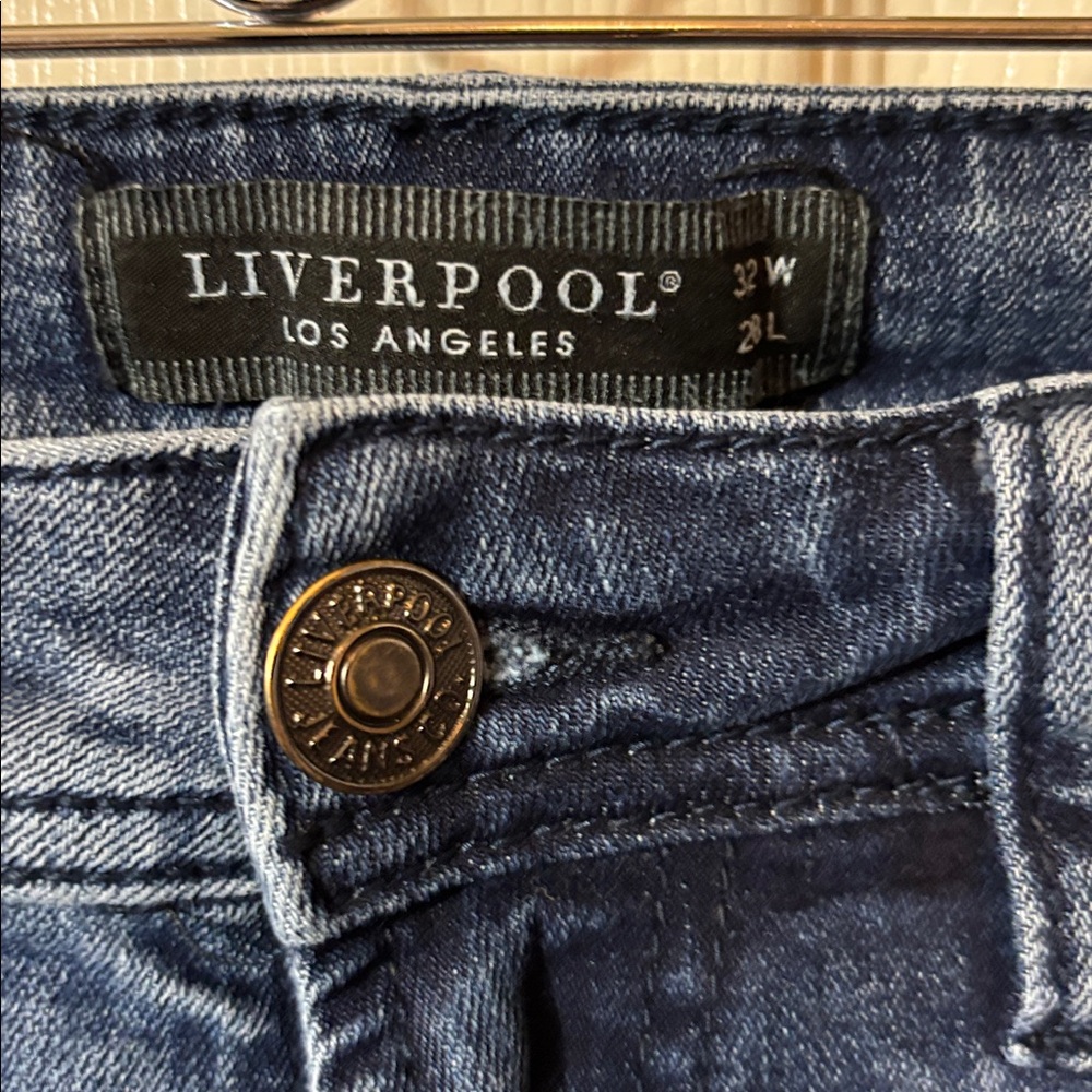 Liverpool Dark Blue Denim Jeans - Picture 3 of 7